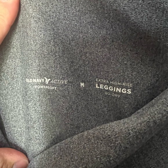 Old Navy Powersoft Extra High Rise Leggings Gray Medium - Picture 4 of 4